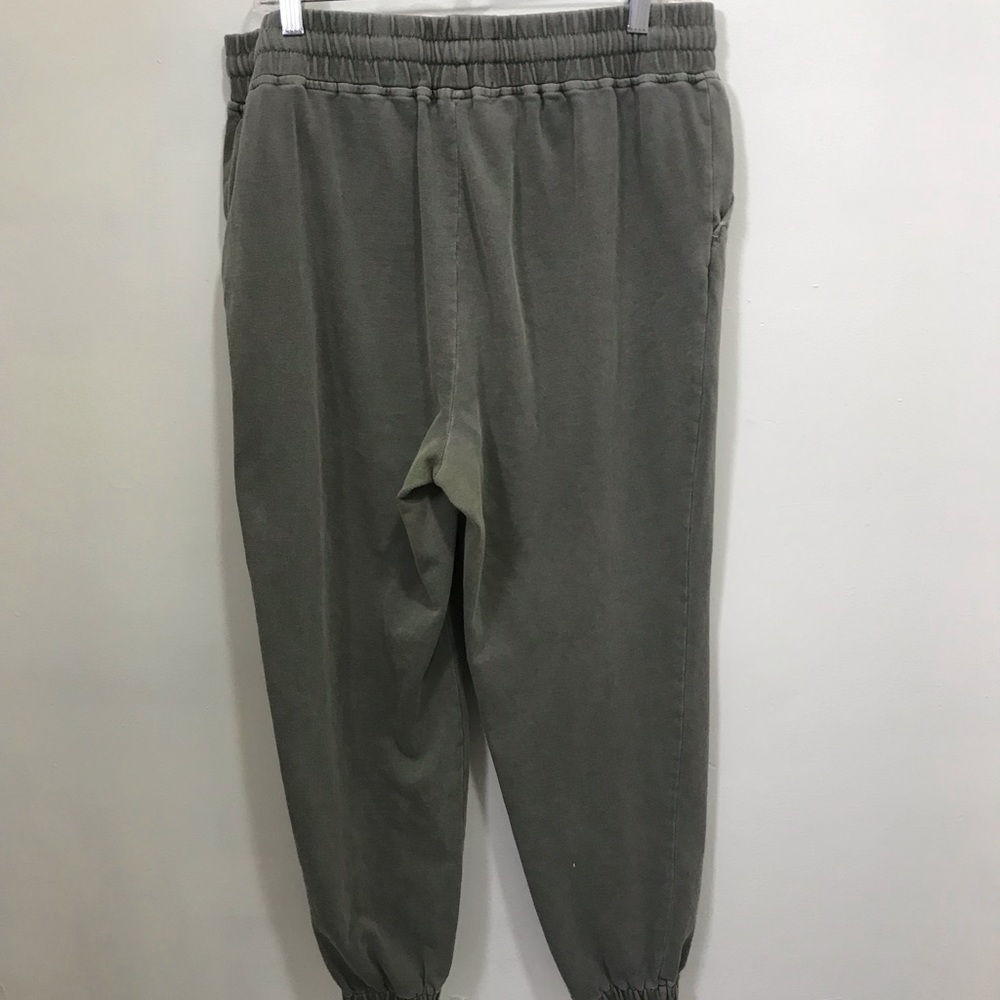 Olive Drawstring Jogger Pants - Picture 3 of 3